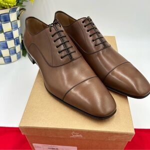 Men’s Christian Louboutin Grego calf leather Oxford size 45.5 made in Italy